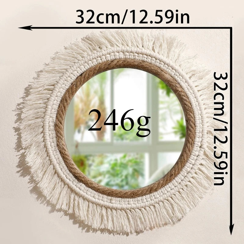 Boho Macrame Wall Mirror
