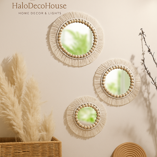 Boho Macrame Wall Mirror