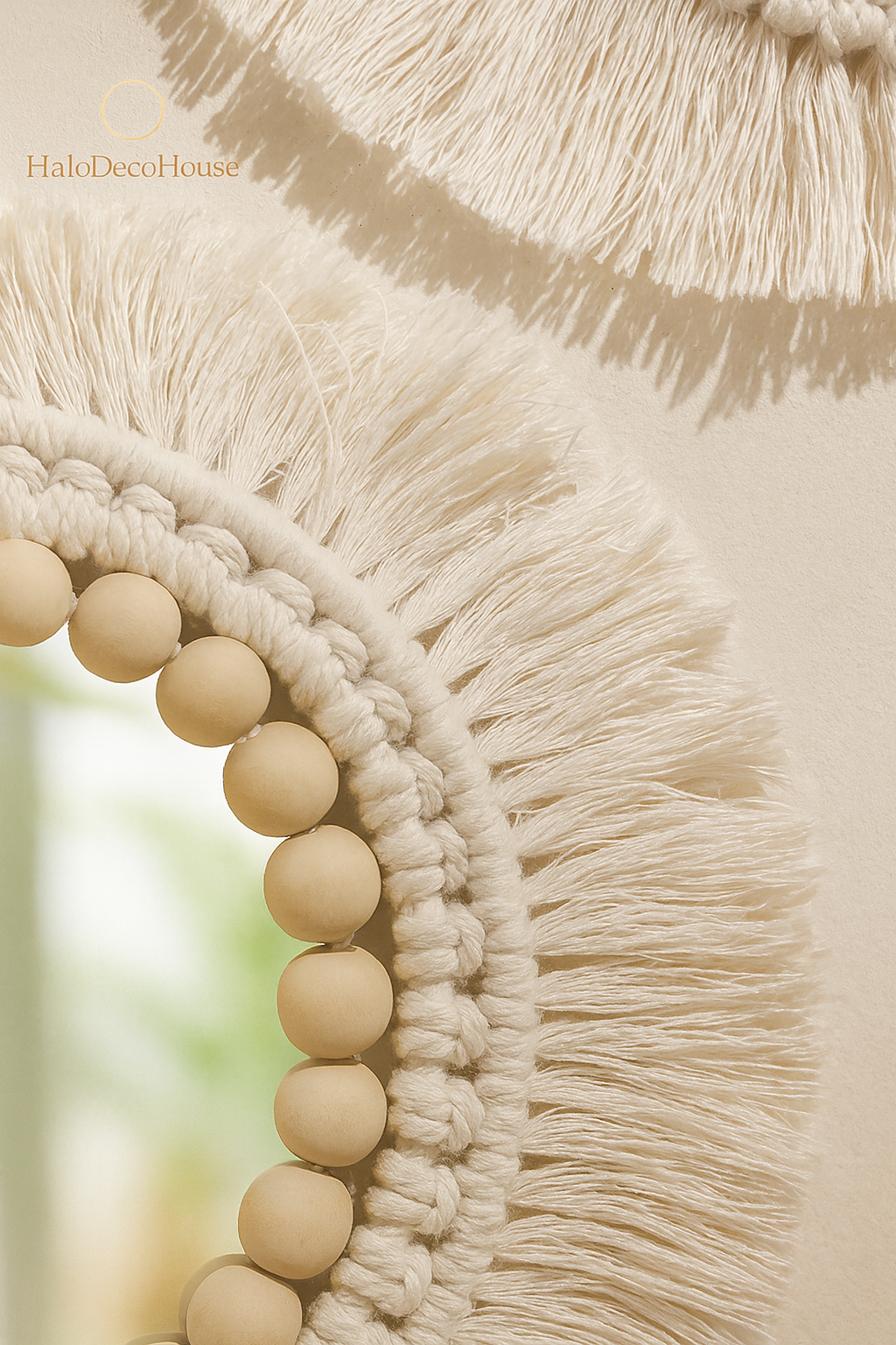 Boho Macrame Wall Mirror