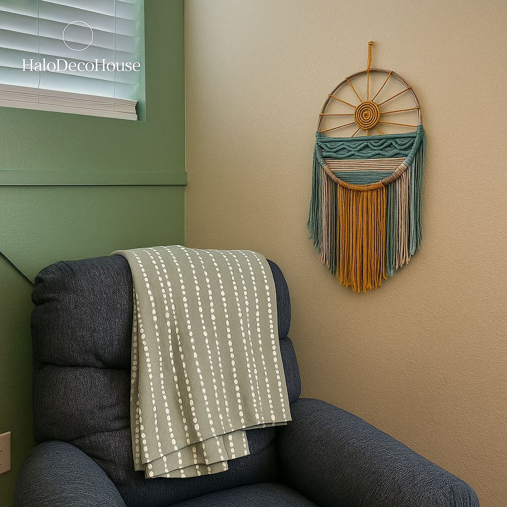 🪶 Boho Macrame Wall Hanging Dreamcatcher – Handmade Woven Tapestry