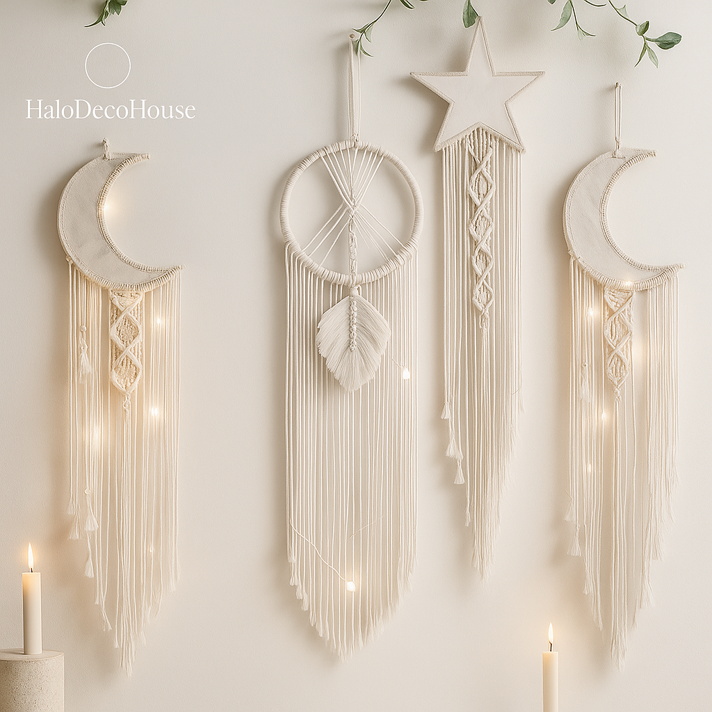 Boho Macrame Moon Wall Hanging