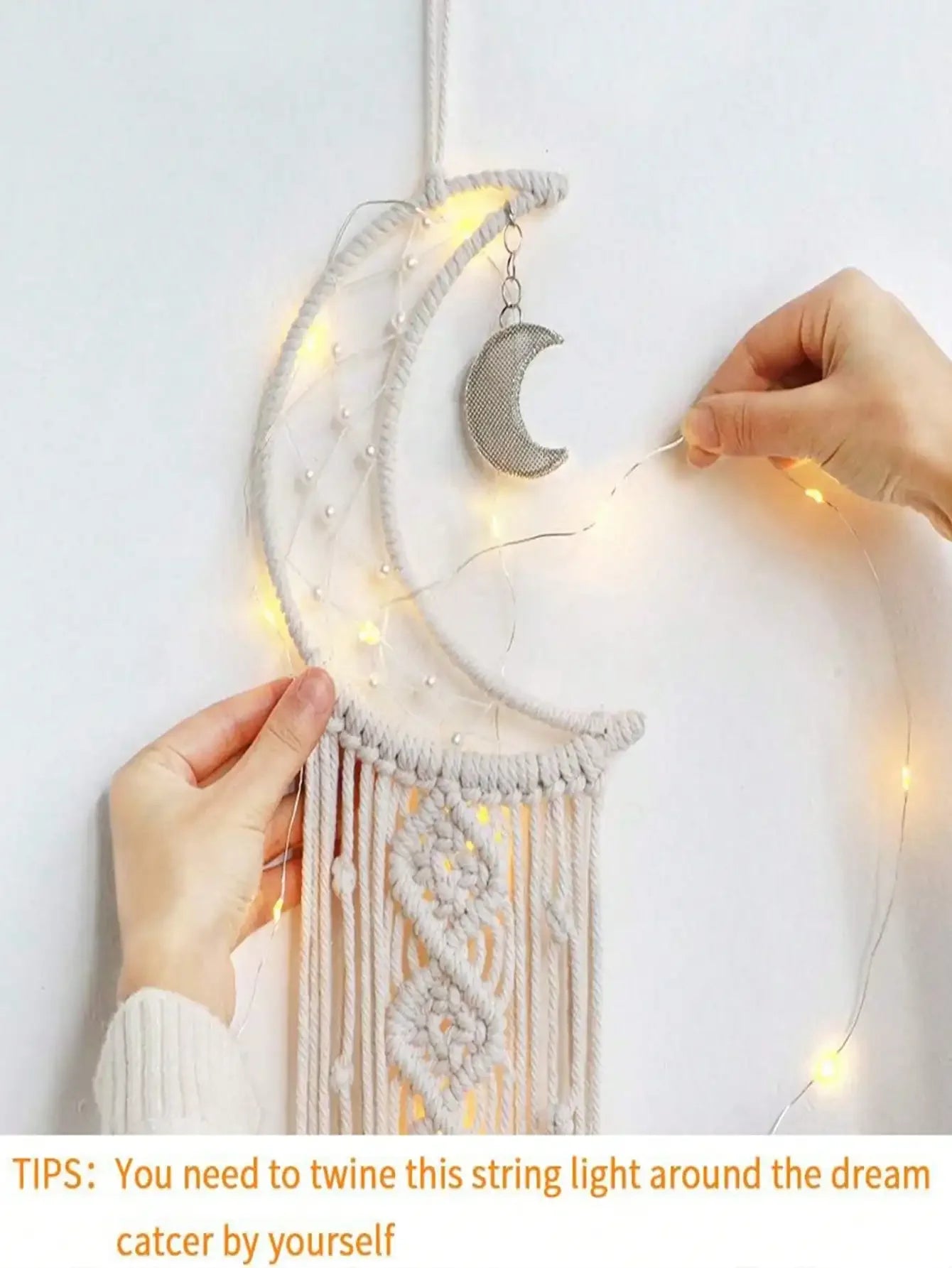 Boho Macrame Moon Wall Hanging