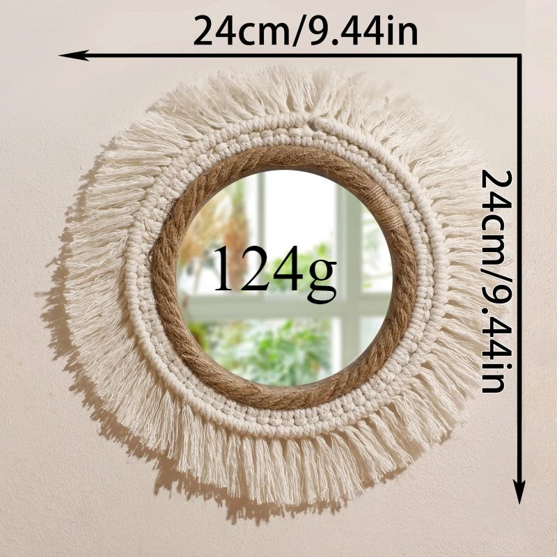 Boho Macrame Wall Mirror